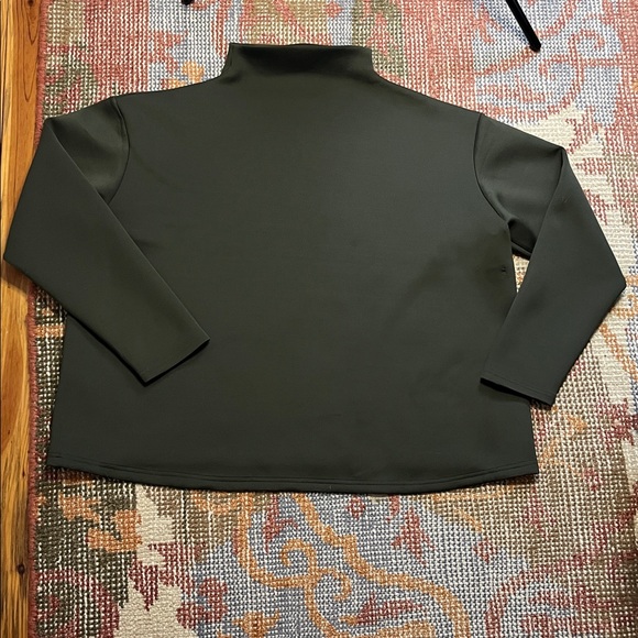 NWOT Aday Like a Boss Mock Neck Pullover Army Green Scuba Fabric Size XL - Picture 7 of 7